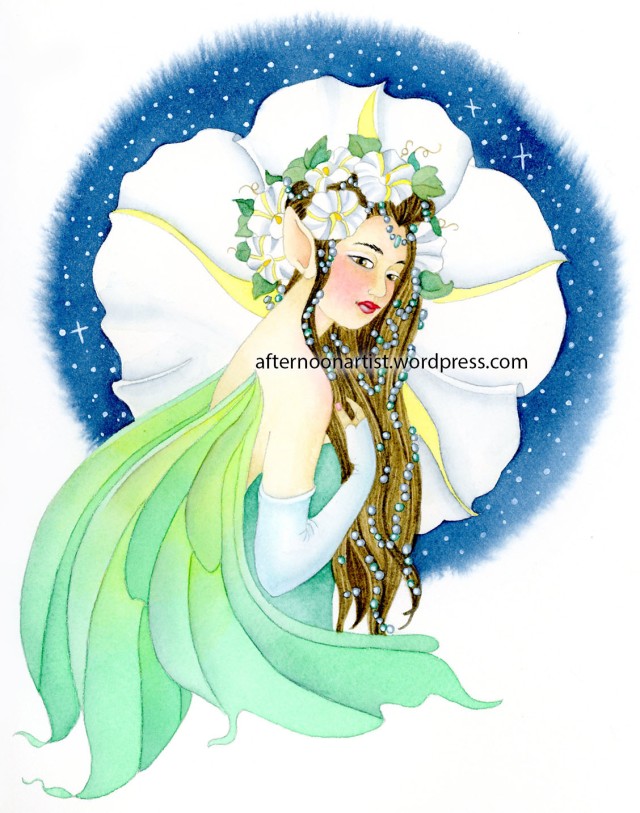 Night Fairy in Watercolor